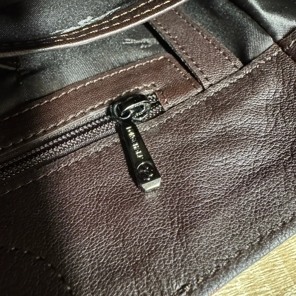 Longchamp Rust 3D Leather Tote Crossbody Bag